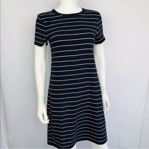 Old Navy casual dress, navy blue & white stripe